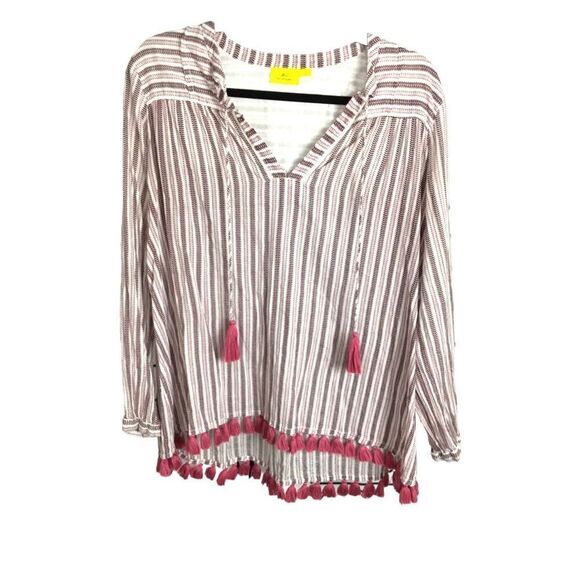 Roller Rabbit Tasseled Lightweight Blouse - Picture 1 of 5